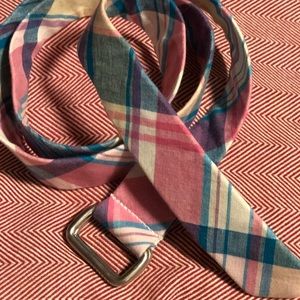 R Hanauer Cotton-Silk réversible madras belt
